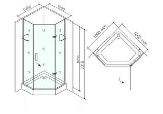 Душевой уголок SSWW W0702 100х100